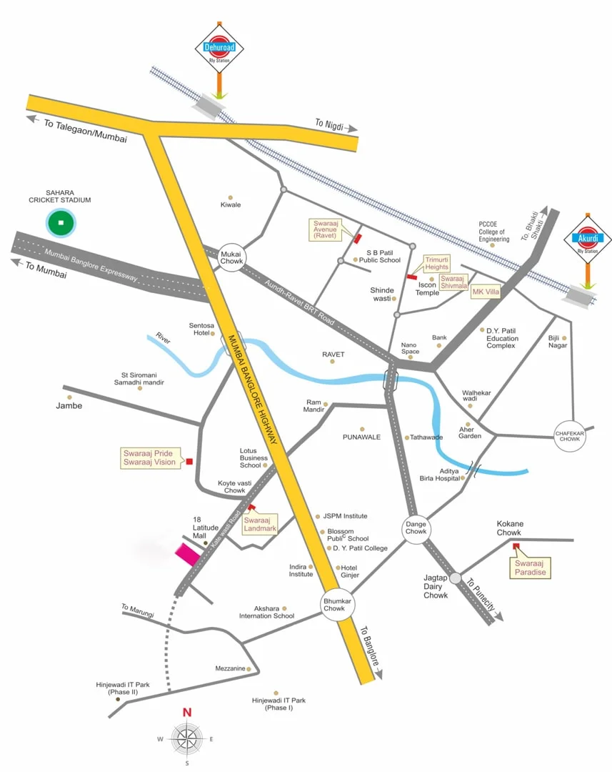 Swaraaj Heights Punawale Map